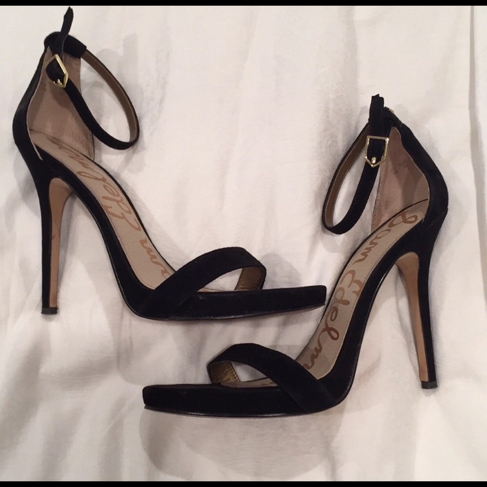 Sam Edelman “Eleanor” Black Suede Heels